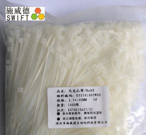 PA66 nylon Draadbanden, Natuurlijke Kabelbanden UL94V - Brandbaarheid 2 100mm Lengte