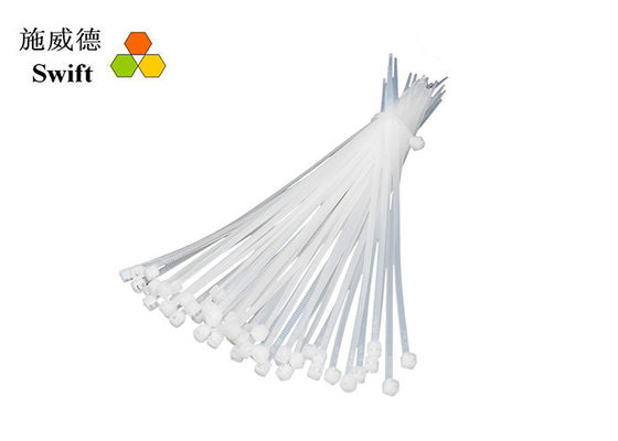 De witte Nylon Kabel bindt 2.5*120mm 8kg Treksterkteul RoHS Certificaat